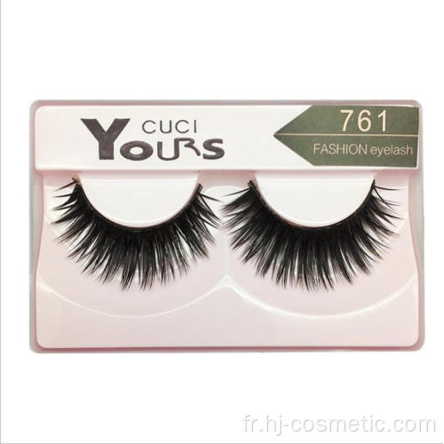 2019 nouveaux 10 paires 3D faux faux vison 100 prolongements de cils instantanés de cheveux humains